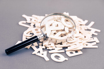 Magnifying Glass and Alphabets