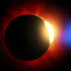 Eclipse of the sun with corona