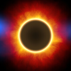 Eclipse of the sun with corona