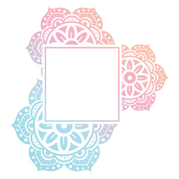 colorful mandala frame