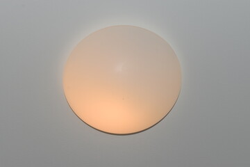 Illuminated lamp, white lamp at night