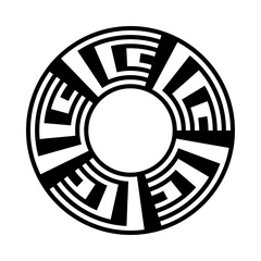 Abstract geometric circle circular design element.