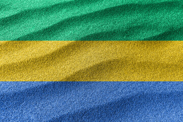 Gabon sand flag, national flag