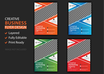 Abstract corporate flyer template design for marketing and advertising to boost brand identity. This modern creative leaflet design layout vector illustration is for company promotion
