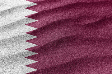 Qatar sand flag, national flag