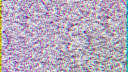 4K RGB Digital Glitch Noise. Chromatic aberration with noise