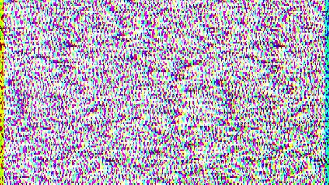 4K RGB Digital Glitch Noise. Chromatic aberration with noise