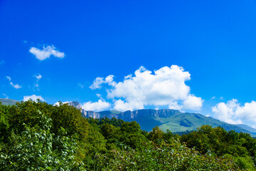 Armenia landscape view of canyon and mountains on a sunny summer day