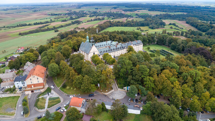 A magnificent monastery with a basilica and a sanctuary on St. Anne's Mountain, a place of...