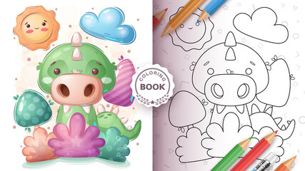 Crocodile in the bush - coloring page