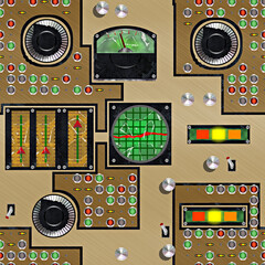Control panel texture with lots of buttons