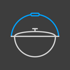 Camping cauldron from metal vector flat icon