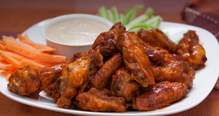 Well served chicken wings plate