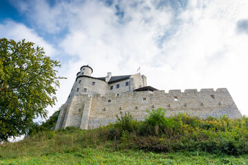 Fototapeta premium Bobolice Castle, an old medieval fortress or royal castle in the village of Bobolice, Poland