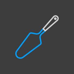 Cake and pie server utensil vector icon