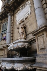 Fototapeta na wymiar Quattro Canti in Palermo, Sicily Italy