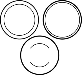 Vector illustration of the circles