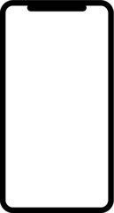 Vector illustration of the smartphone outline