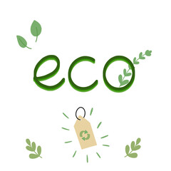 Eco life. Environment protection. Vector lettering