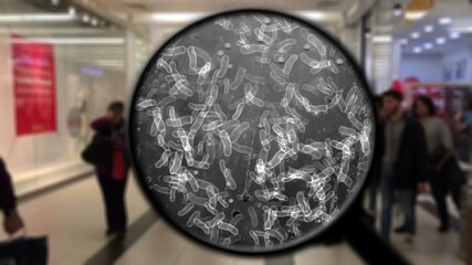 Searching for virus on public place