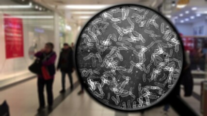 Searching for virus on public place