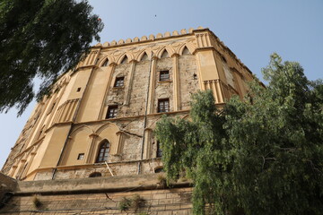 Fototapeta premium Palazzo Reale in park Villa Bonanno in Palermo, Sicily Italy
