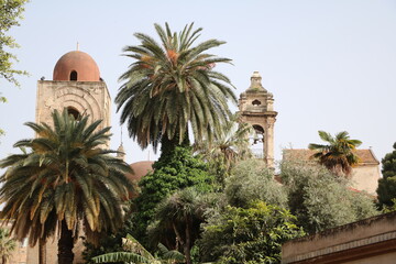 Fototapeta na wymiar San Giovanni degli Eremiti in Palermo, Sicily Italy 