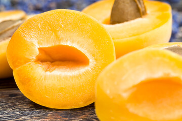 Naklejka na ściany i meble natural sliced orange peaches or apricots