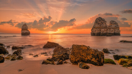 Breathtaking and panoramic dream landscape. Algarve near Lagos, Portugal