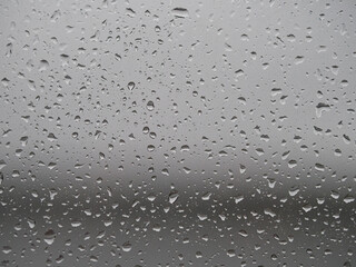 Condensation drops on the window