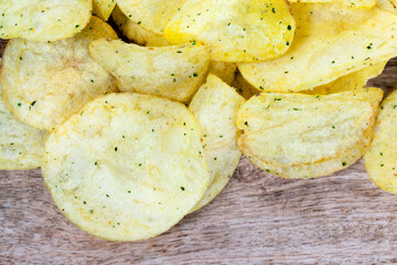 crispy chips made from potatoes and deep-fried