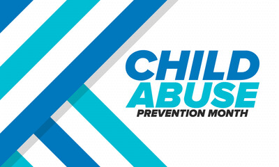 Child Abuse Prevention Month. Celebrate annual in April in United States. Stop child violence. Children protection and safety month. Unity for children. Poster, banner, background. Vector illustration