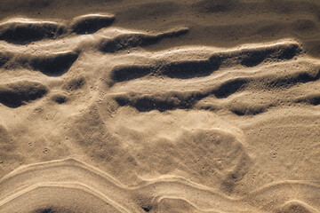  Natural sand sculptures on the beach.
