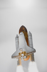 Spaceship launch. The elements of this image furnished by NASA.