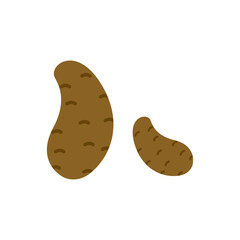 potato icon on a white background, vector illustration