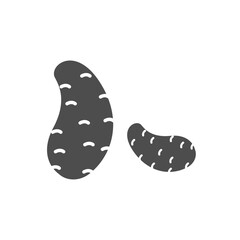 potato icon on a white background, vector illustration
