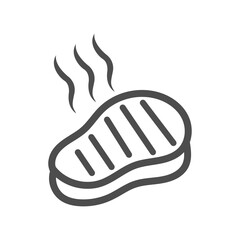steak icon on a white background, vector illustration