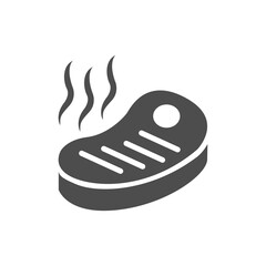steak icon on a white background, vector illustration