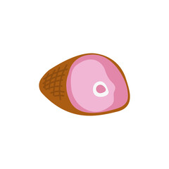 meat icon on a white background, vector illustration
