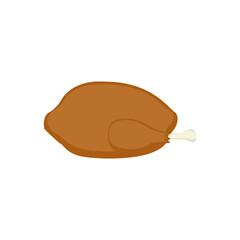 Baked chicken, icon, on a white background, vector illustration