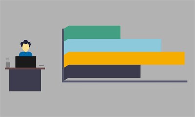 business person with chart