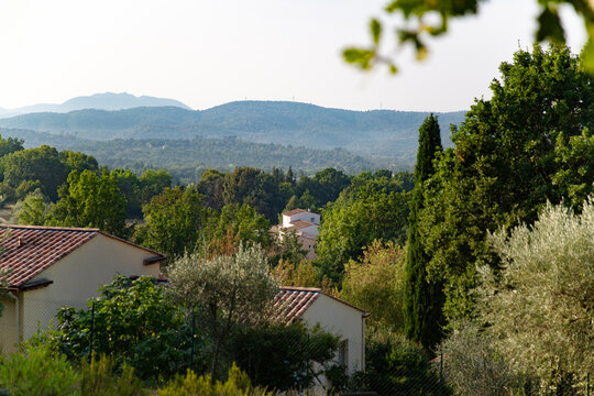 beautiful landscape view with architecture and mount 