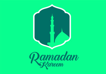 Illustration of Ramadan Kareem with elaborate Arabic lamp for Muslim community festival celebrations.