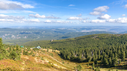 Fototapeta na wymiar Panoramic view of slope of Labski Szczyt mountain