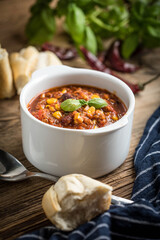 Mexican chili con carne.