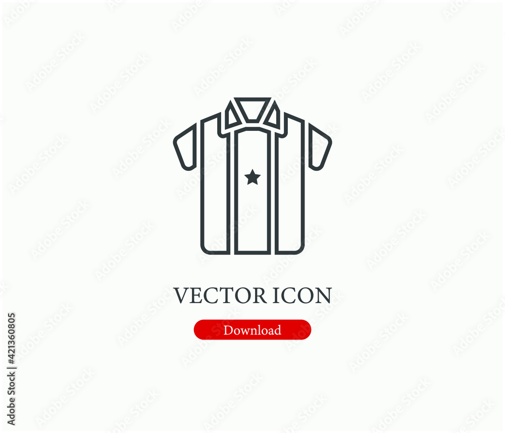 Poster shirt vector icon. editable stroke. linear style sign for use on web design and mobile apps, logo. s
