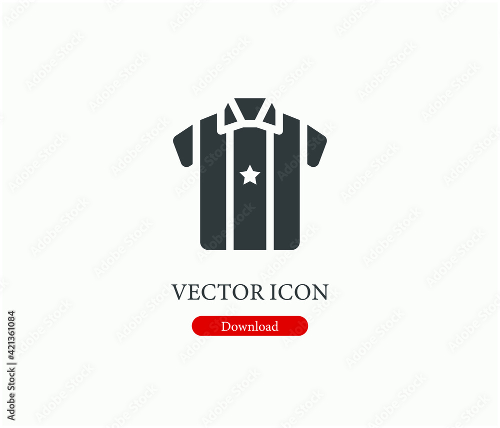 Poster shirt vector icon. editable stroke. linear style sign for use on web design and mobile apps, logo. s