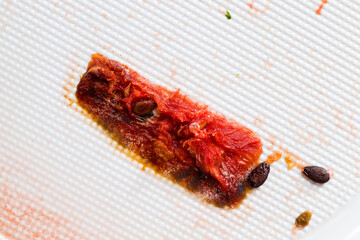 part of the rotting spoiled strawberries