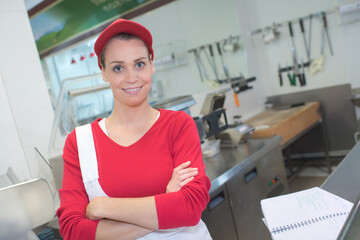 proud female butcher