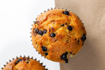 delicious food from baking with chocolate drops